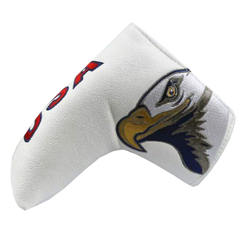 PINMEI Golf Blade Putter Cover Golf Putter Headcover Synthetic Leather Closure for Scotty Cameron Odyssey Blade Taylormade Ping (White) - Image 2